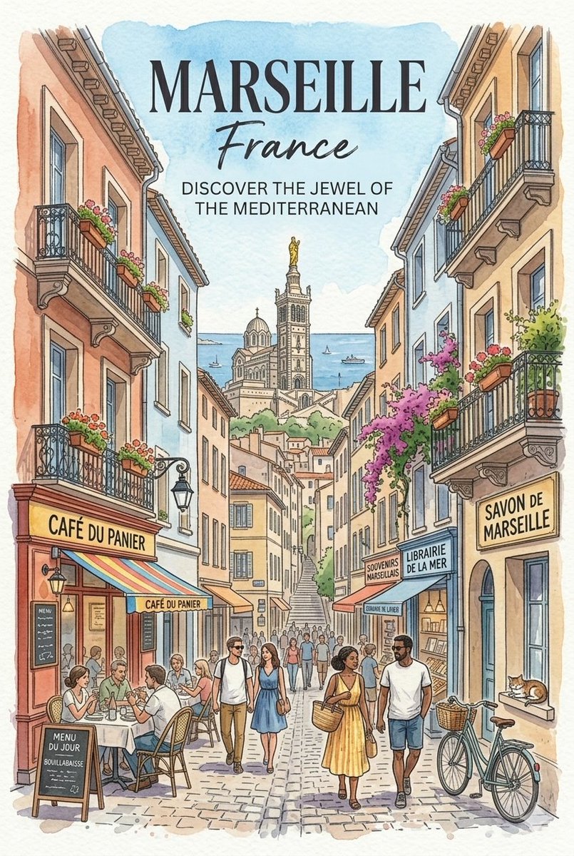 Vibrant Watercolor Journeys Through French Cities