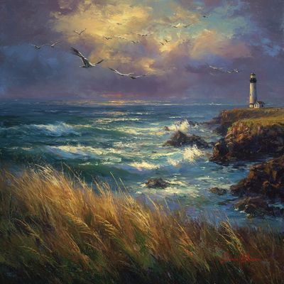 Lighthouse on the Edge: Nature's Fury Captured