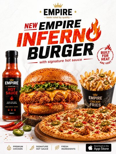Empire Inferno Burger Premium Poster