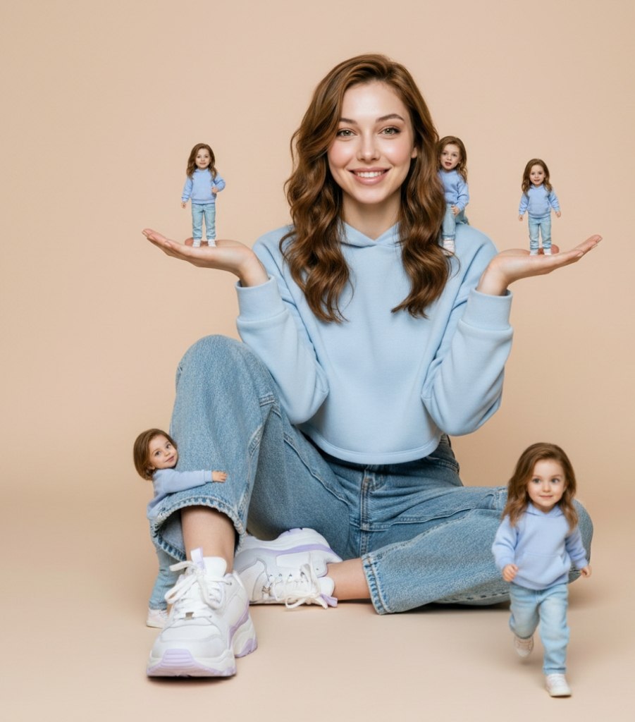 Miniature Clones in Ultra-Realistic Portrait
