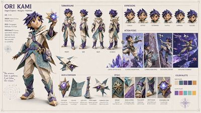 A modular character sheet infers personality from minimal reference inputs