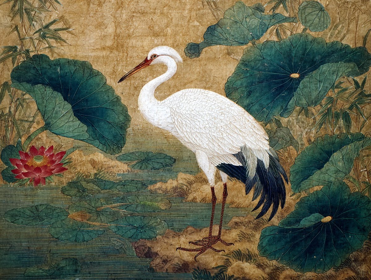 Gongbi Elegance: Song Dynasty Artistry in Mineral Pigments