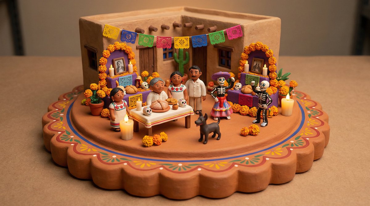 A Tiny Clay World: Pixar-Style Diorama of Daily Life and Culture