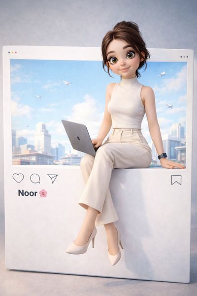 Modern Muse on the Edge of a Digital Frame