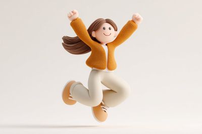 Whimsical 3D Clay Creature in Motion