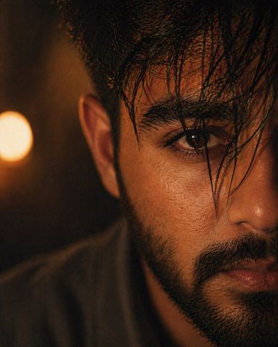 Cinematic Close-Up of Intense Emotion