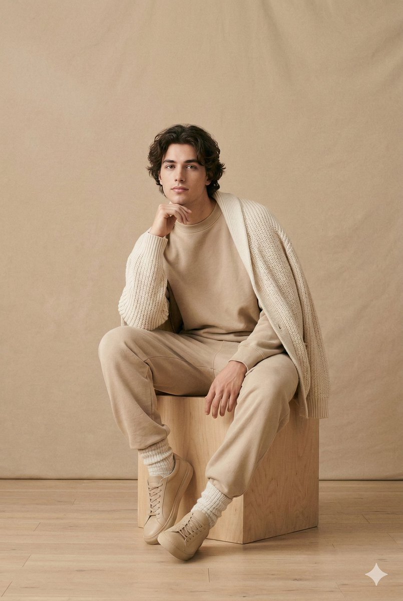 Serene Minimalist Fashion Portrait