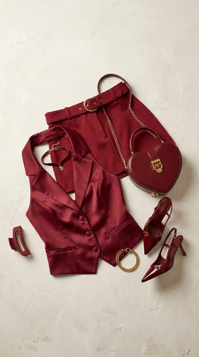 Crimson Elegance: High-End Editorial Fashion Shoot