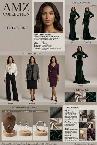 Brazilian-Italian model poses in emerald velvet gown for catalog