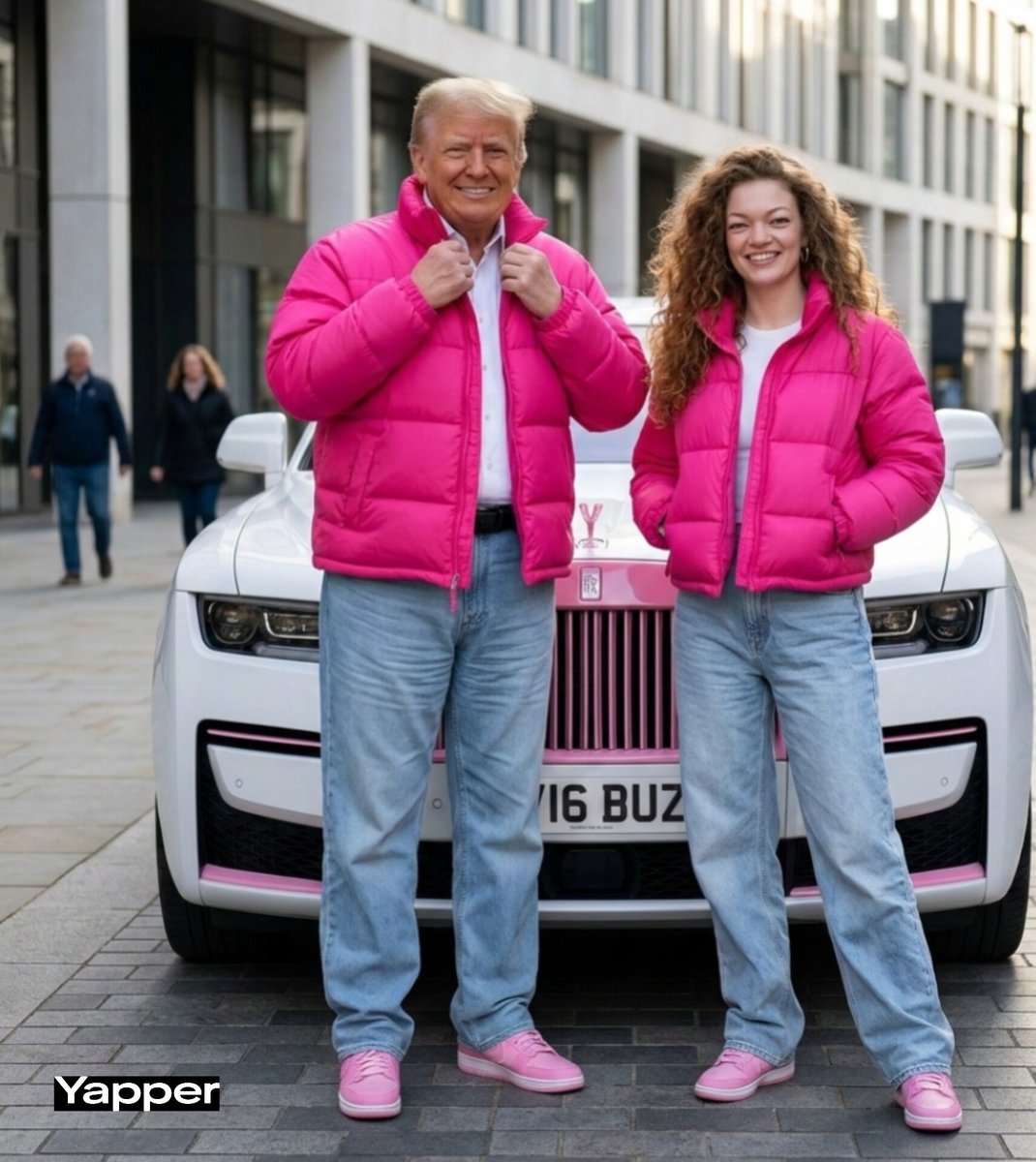 High-Fashion Street Style with Trump and a Rolls-Royce