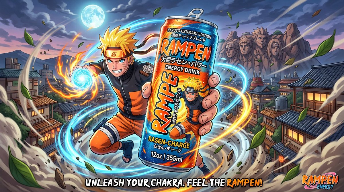 Banana Blast Energy Drink in Futuristic Cityscape