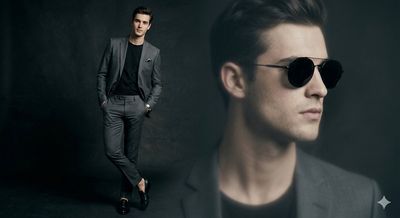 Modern Elegance in a Sleek Grey Suit