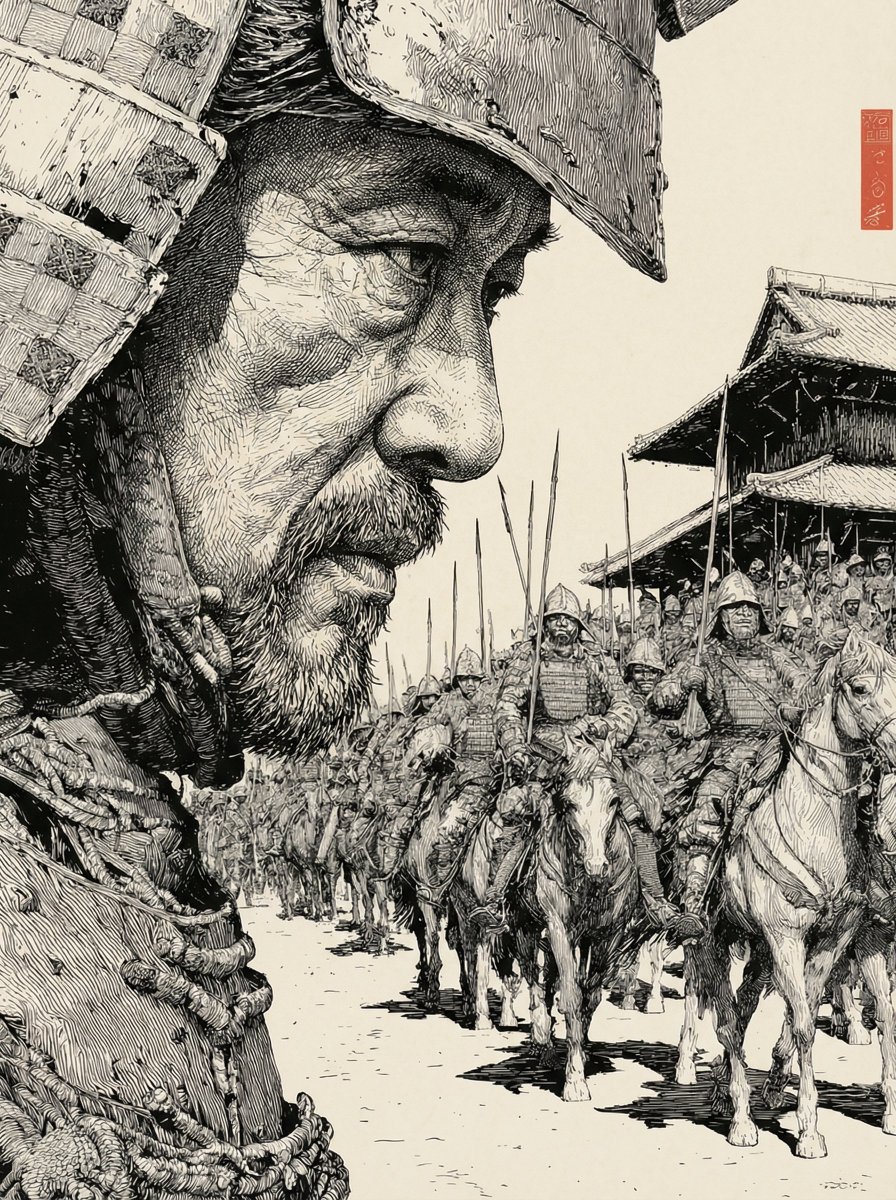 The Last Gaze of a Samurai General
