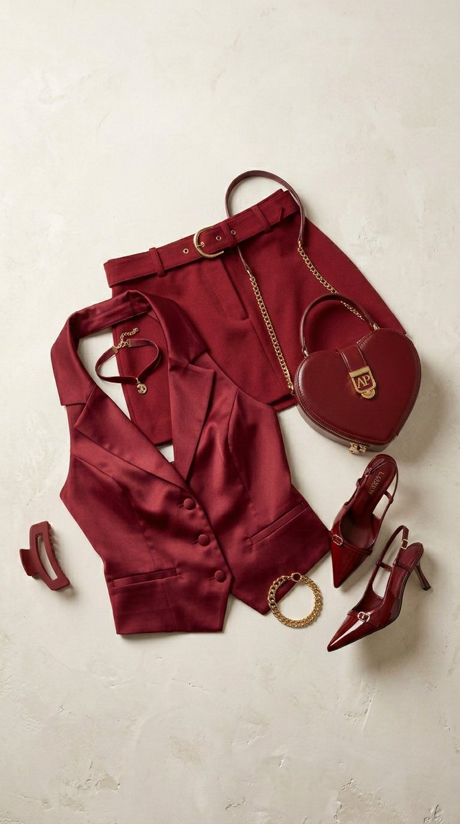 Crimson Elegance: High-End Editorial Fashion Shoot