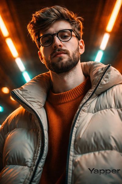 Urban Neon Glow: Cinematic Fashion Portrait