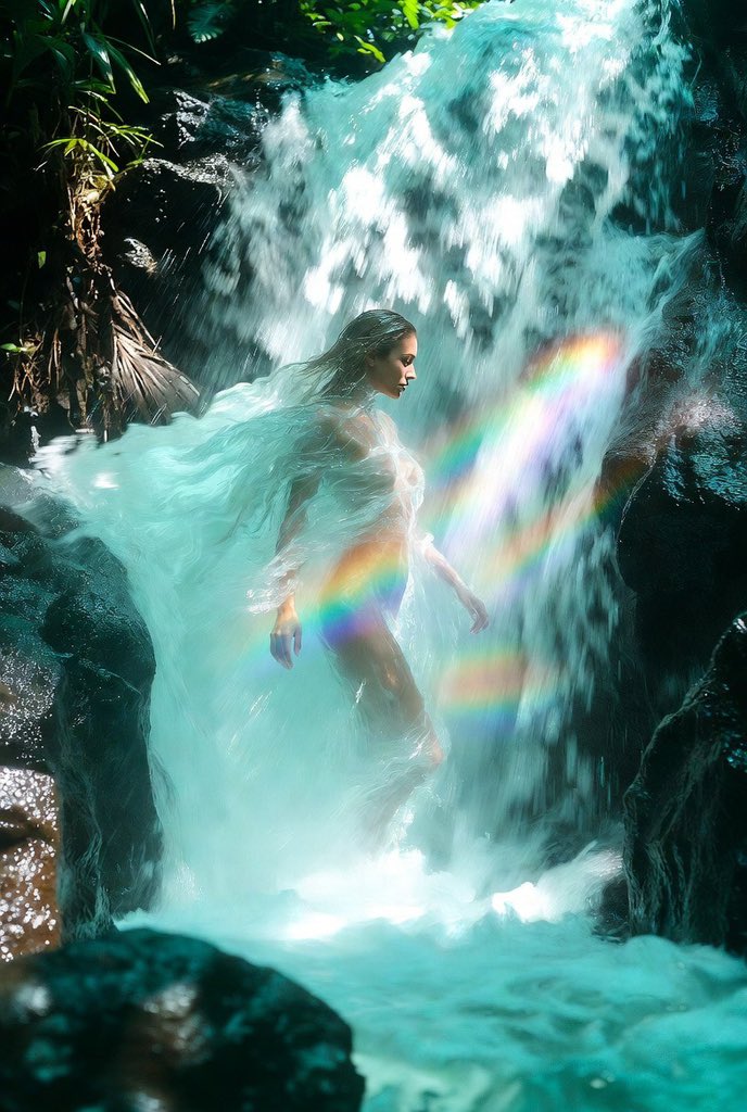 Waterfall Goddess in Motion