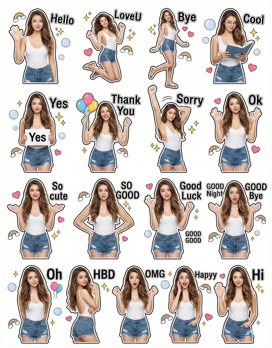 Sticker Set Magic: Ultra-Realistic Faces with a Fun Twist!