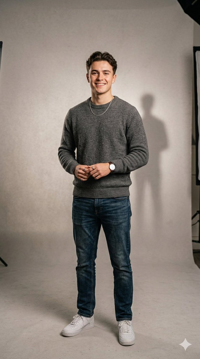 Casual Confidence in Studio Lighting
