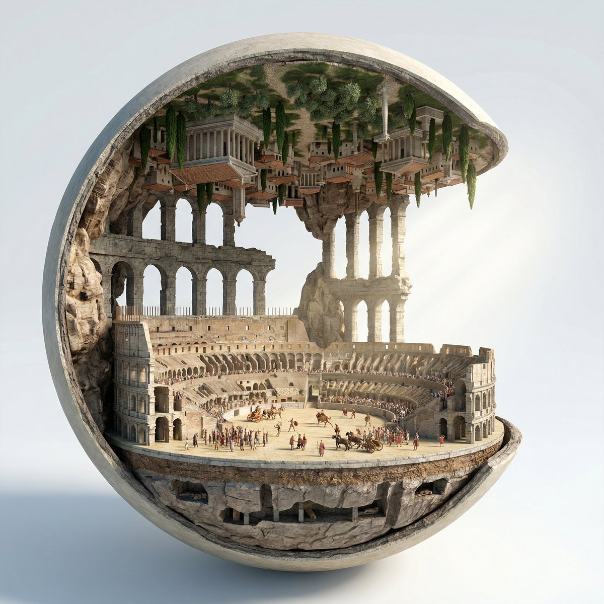 Surreal Terrarium: A Hollow World of Events