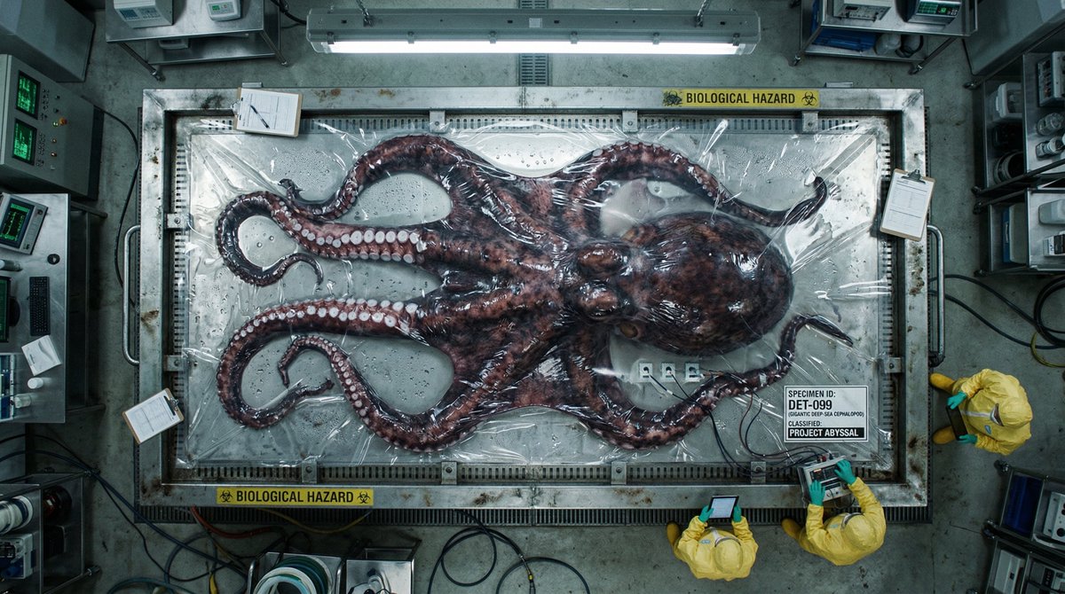The Forbidden Giant: Octopus SCP in a Sealed Lab