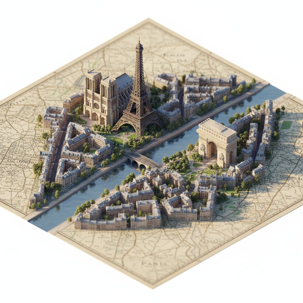 Miniature Marvel: Diorama-Style City Map