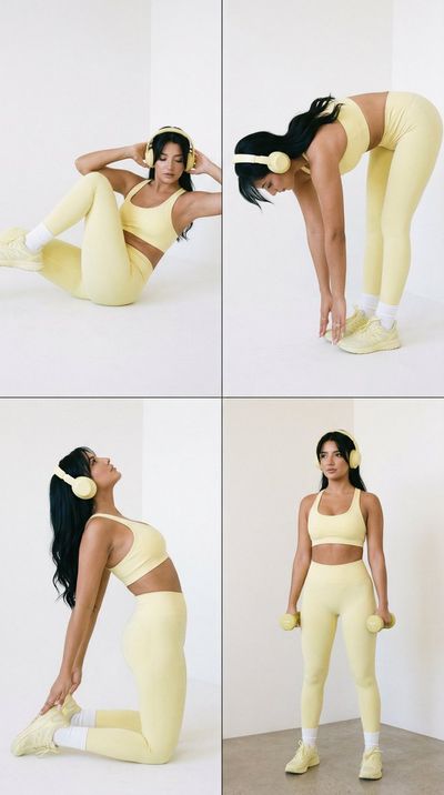 Editorial Fitness in Soft Pastels