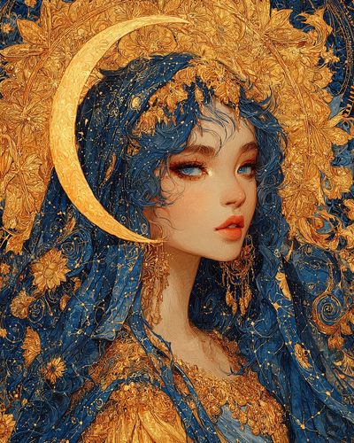 Celestial Elegance: A Portrait of Ethereal Beauty