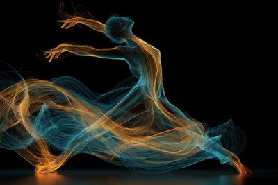 Fluid Dance of Light and Motion