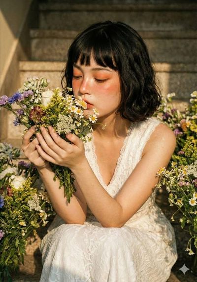 Vintage Elegance: A Dreamy Scene in Golden Hour