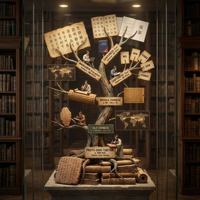 A Linguistic Tree: The Evolution of Chinese Language Visualized