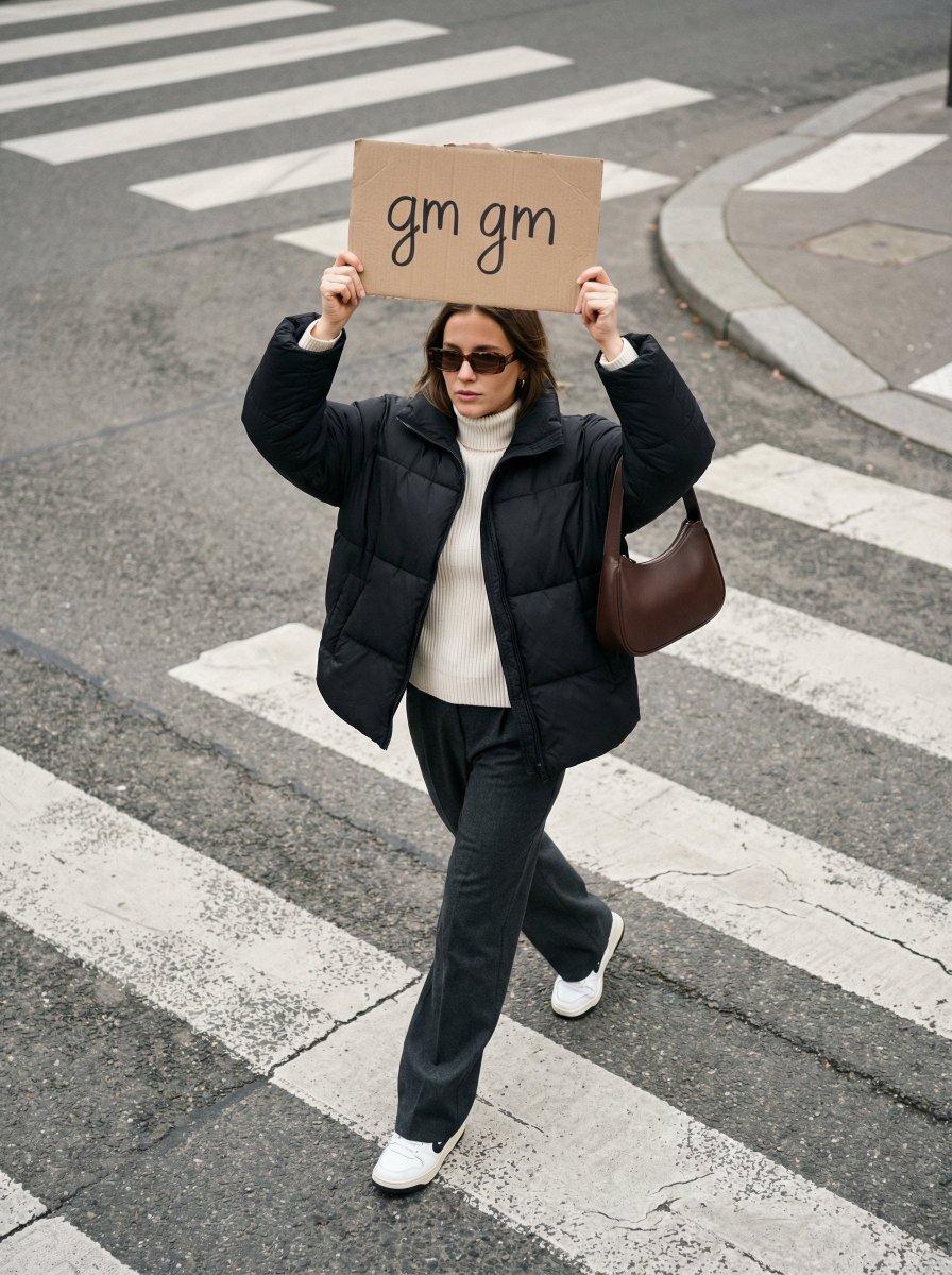 Urban Charm: A Confident Morning Greeting 🌆