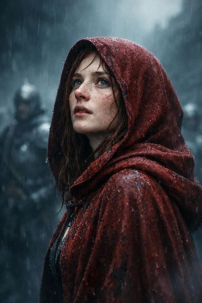 Mystical Resilience: A Portrait in the Rain