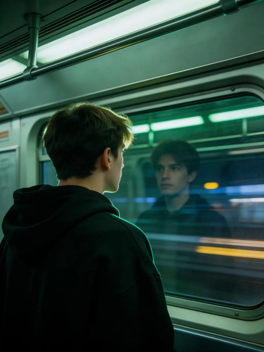 Subway Reverie in Fogged Glass