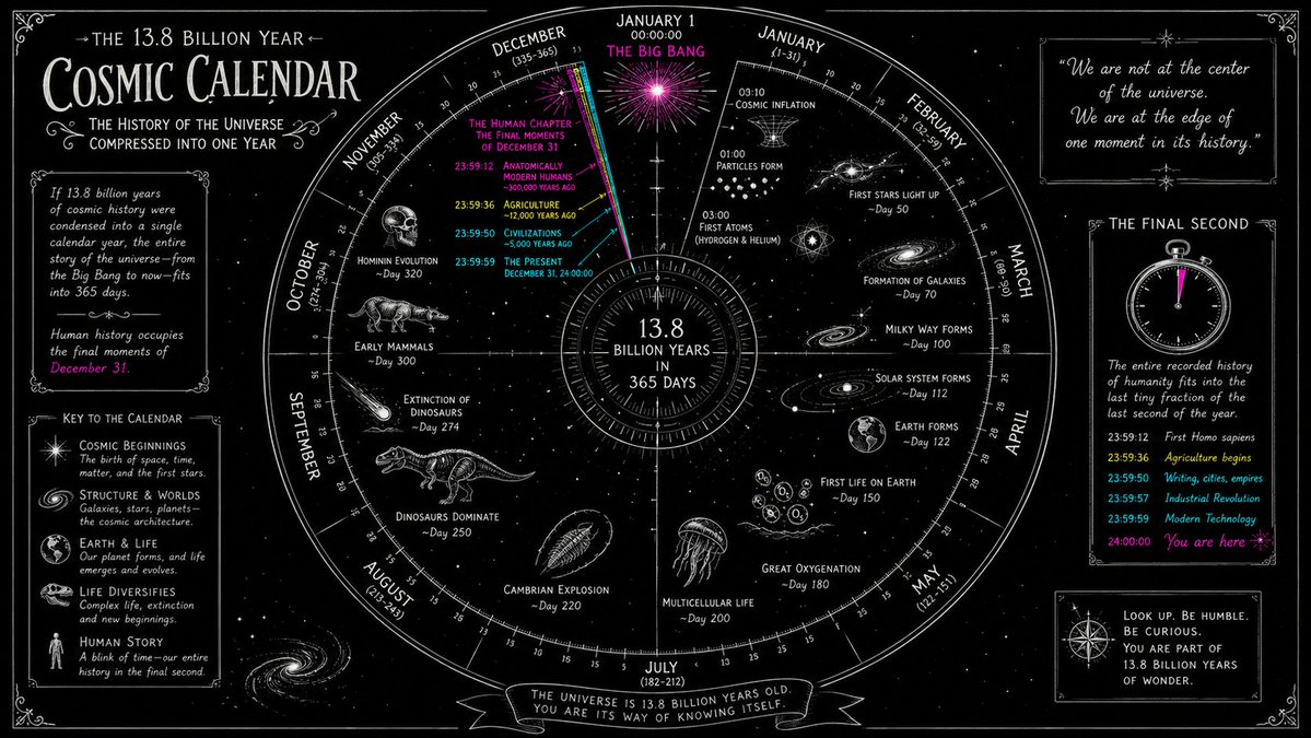 The Cosmic Calendar: A Year of Universal History