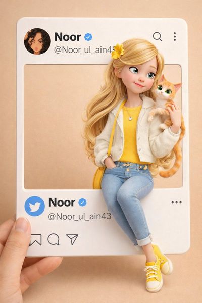 Charming Social Media Star: Noor & Her Kitten