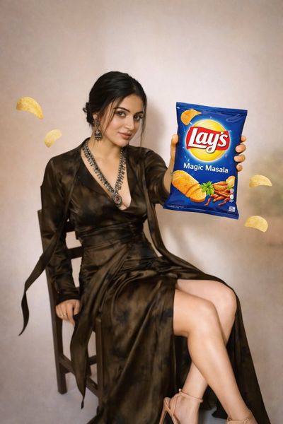 Bold Close-Up of Flamin' Hot Lay's Snack in Premium Studio Light