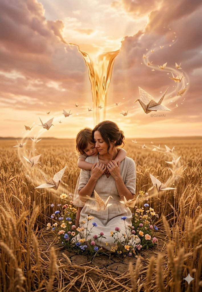 A Mother's Love in a Golden Hour