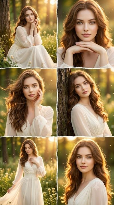 Enchanting forest beauty radiates warmth in golden hour light.