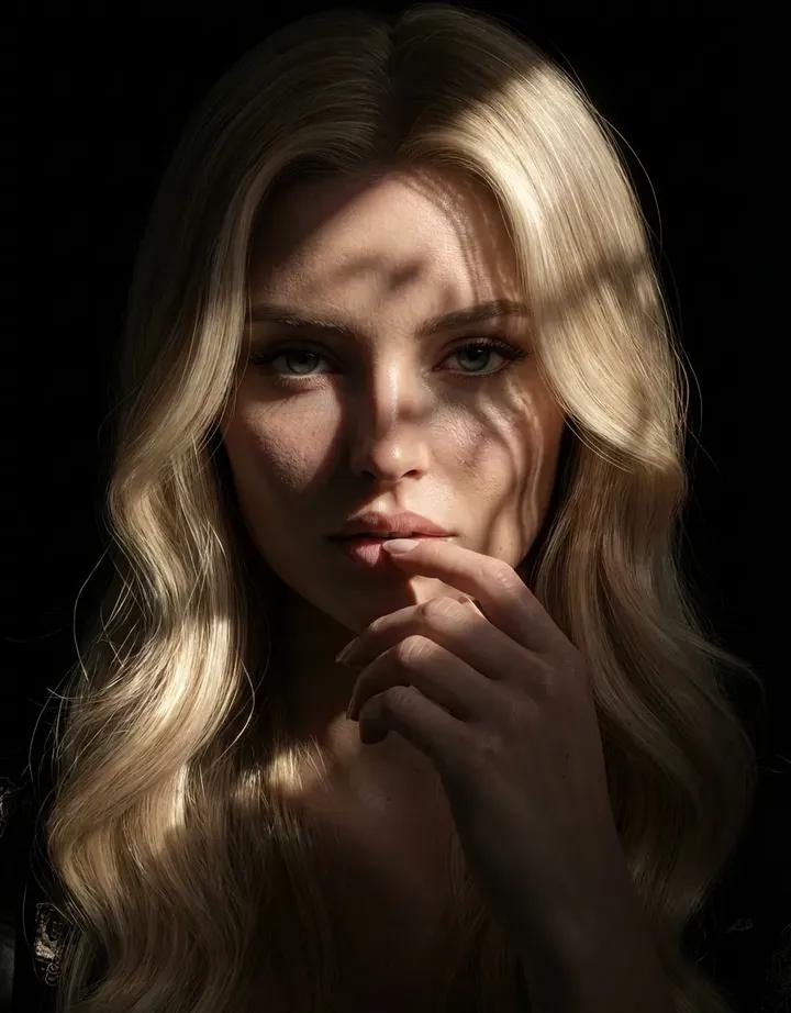Mystique in Light: A Hyperrealistic Anime Portrait