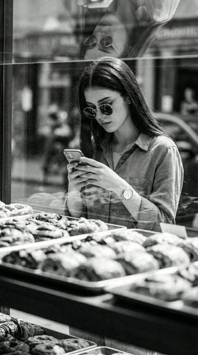 Urban Solitude: A Modern Moment in Monochrome