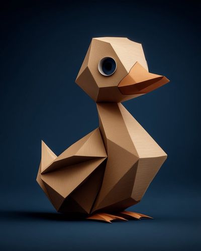 Low-Poly Origami Icons in Cinematic 4K