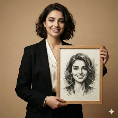 Modern Portrait: A Fusion of Reality and Art