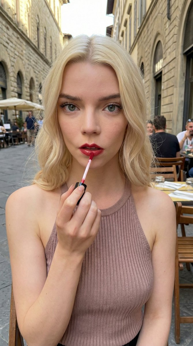 Chic Morning Glam at an Italian Cafe