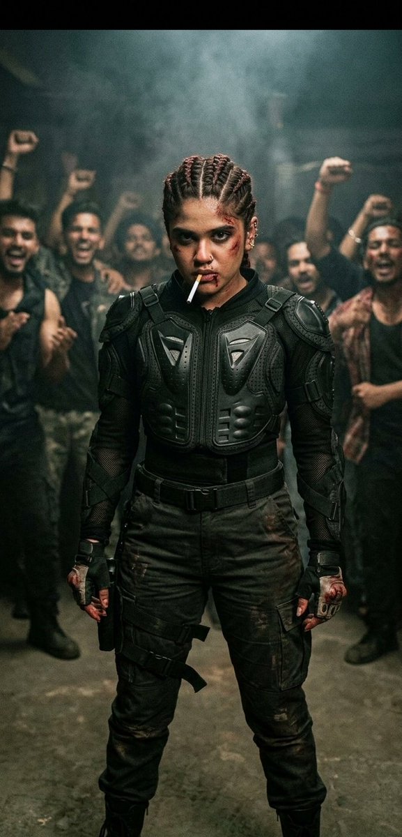 A bruised fighter smokes in the dim fight club afterglow