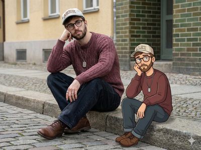 Urban Reflections: A Dual Portrait of Self