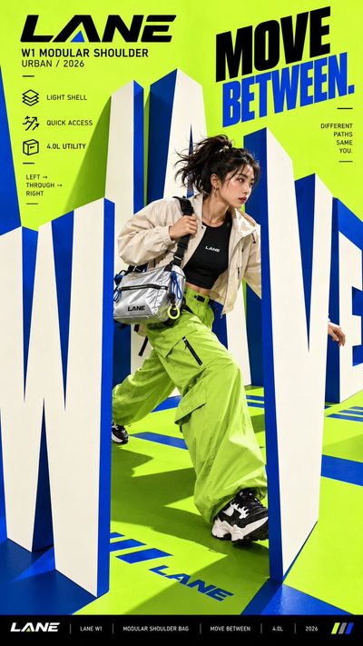 Designing a Bold Editorial Poster with Interactable Oversized Typography