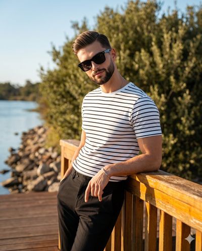 Golden-Hour Portrait of a Relaxed Young Man