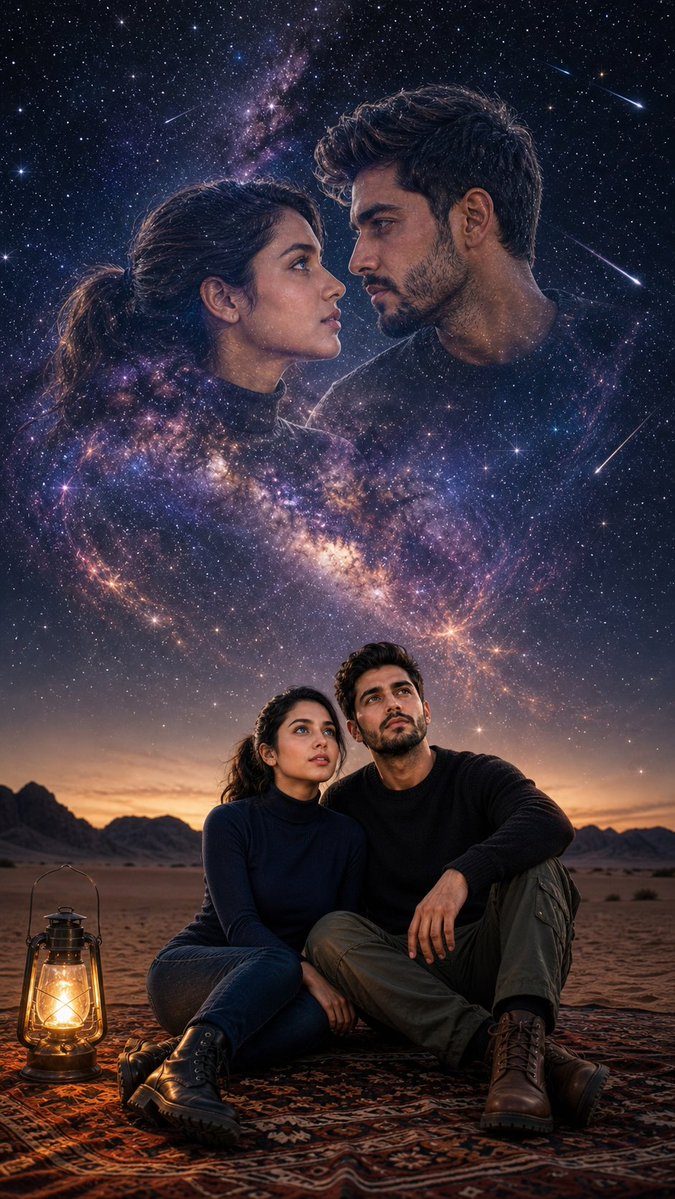 A Cosmic Embrace Beneath the Stars