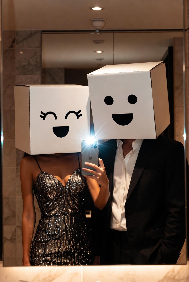Quirky Glam: A Mirror Selfie with a Twist