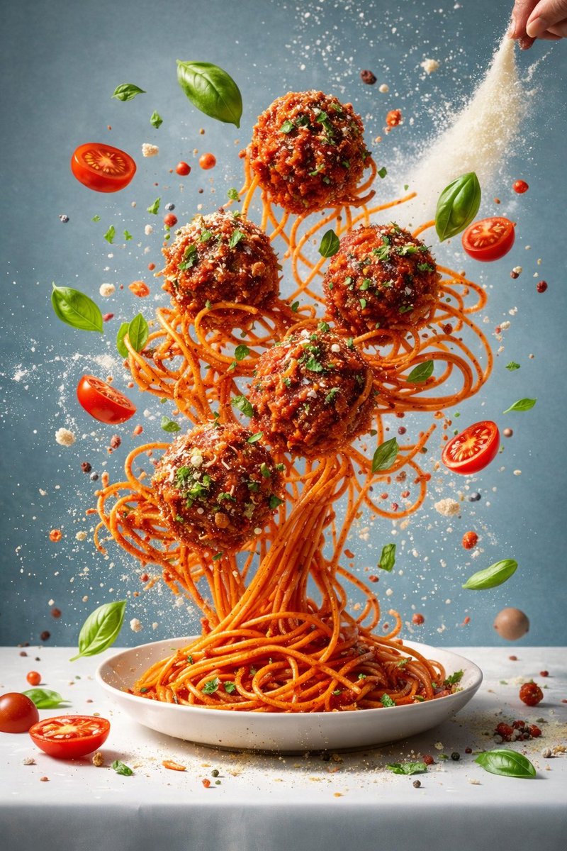 Epicurean Eruption: Culinary Chaos in Hyper-Realism